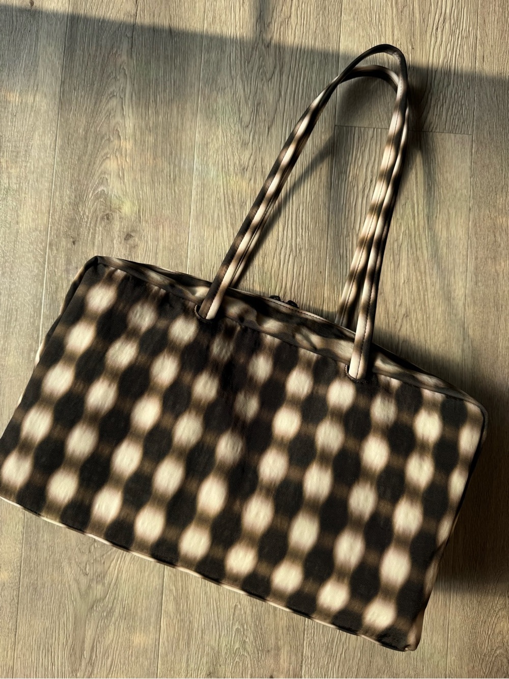 Baggu Medium Bowler Blurred Gingham NWT - Picture 8 of 10
